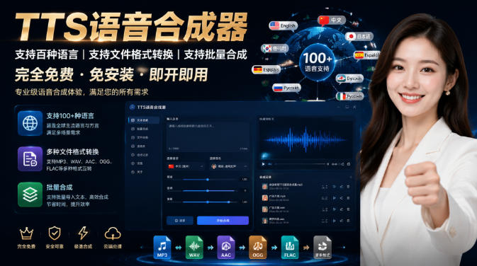 最新TTS配音,支持批量,支持文件格式转换,功能超多-紫橙项目网