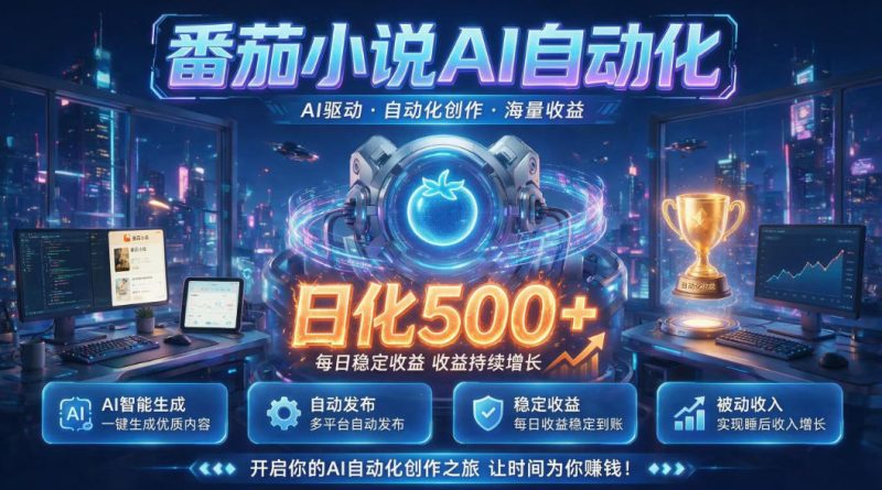 小白可做番茄AI,居家轻创业,每日稳赚500➕,普通人低门槛轻松线上增收-紫橙项目网