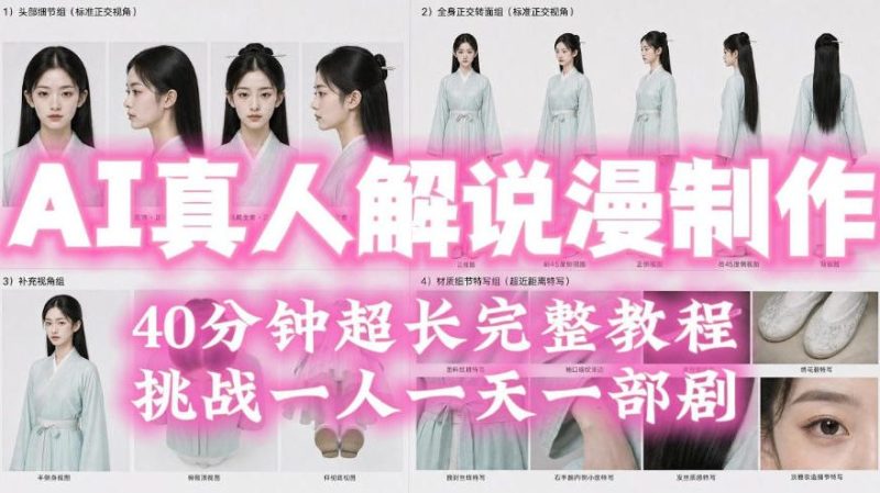 2026年AI真人解说漫剧自动批量化制作教程,40分钟超长完整,自动批量化制作,挑战一人一天一部剧!-紫橙项目网