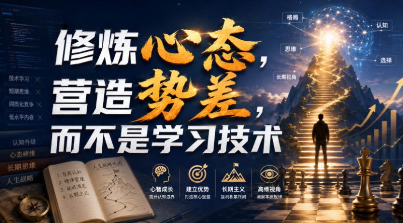 付费文章:修炼心态,营造势差,而不是学习技术-紫橙项目网