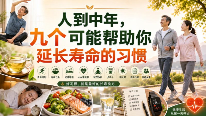 付费文章：人到中年，九个可能帮助你延长寿命的习惯-紫橙项目网