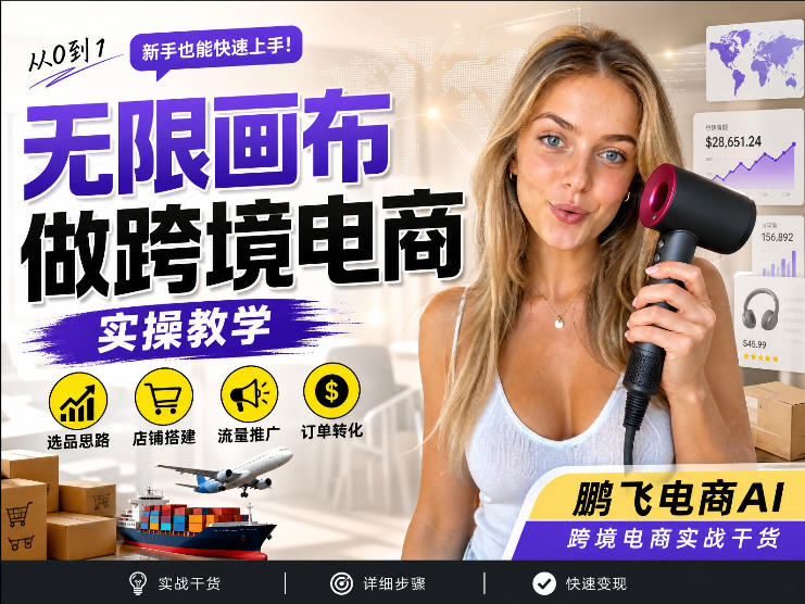 【跨境电商必备】AI无线画布制作商品宣传视频,四步搞定,无线画布工作流,操作简单好上手-紫橙项目网