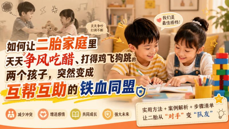 付费文章:如何让二胎家庭里天天争风吃醋、打得鸡飞狗跳的两个孩子,突然变成互帮互助的铁血同盟? - 冒泡网