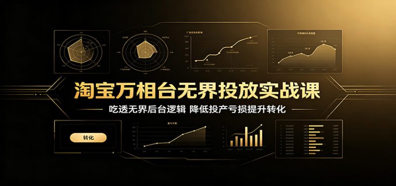 淘宝万相台无界投放实战课:吃透无界后台逻辑,降低投产亏损提升转化-紫橙项目网