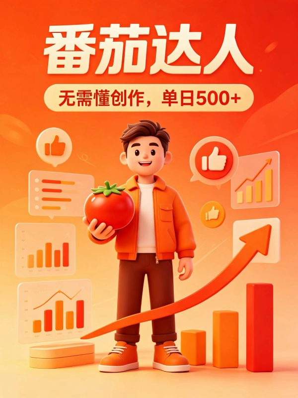 番茄小说达人全自动变现,普通人轻松日入500+-紫橙项目网