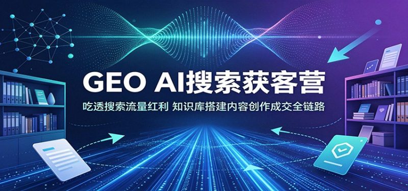GEO AI搜索获客营：吃透搜索流量红利，知识库搭建内容创作成交全链路-紫橙项目网