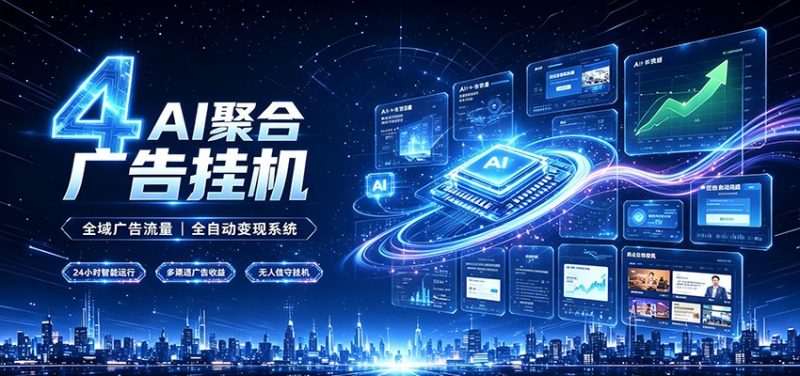 全域广告流量聚合,AI无人挂机稳赚佣金,打造长期稳定被动收入副业-紫橙项目网