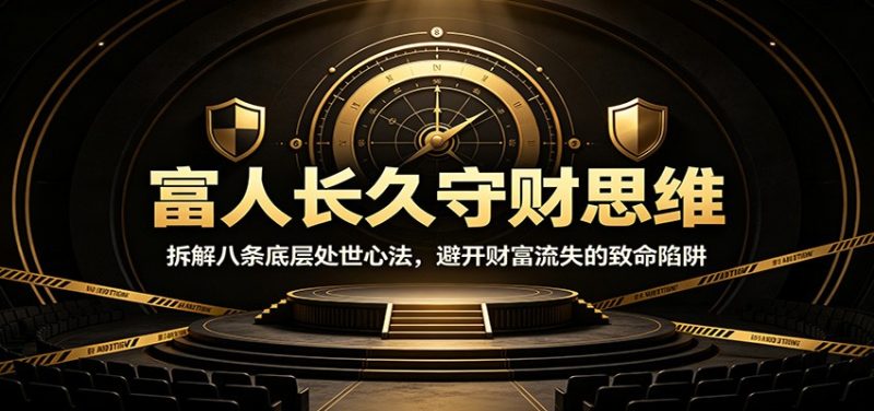 富人长久守财思维:拆解八条底层处世心法,避开财富流失的致命陷阱-紫橙项目网