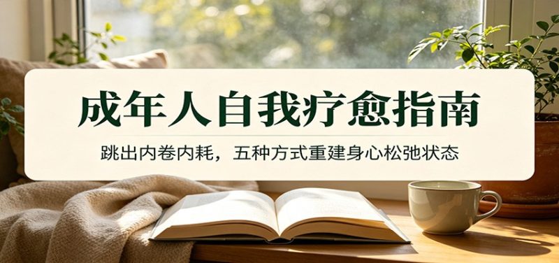 成年人自我疗愈指南：跳出内卷内耗，五种方式重建身心松弛状态-紫橙项目网