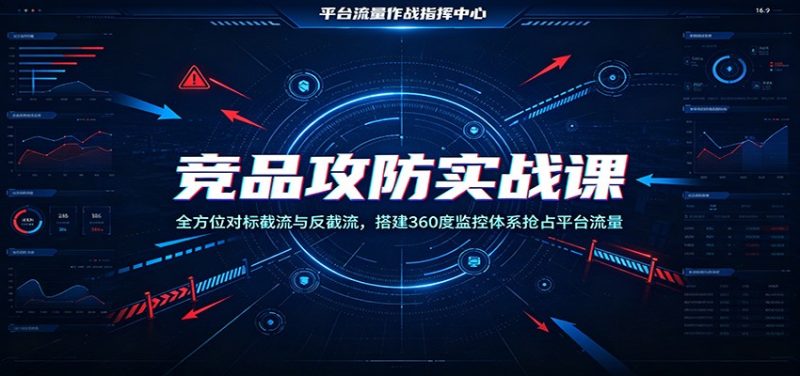 竞品攻防实战课:全方位对标截流与反截流,搭建360度监控体系抢占平台流量-紫橙项目网