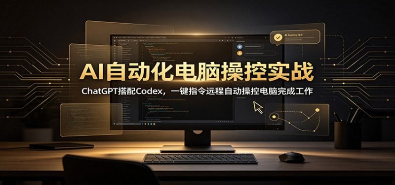 AI自动化电脑操控实战:ChatGPT搭配Codex,一键指令远程自动操控电脑完成工作-紫橙项目网