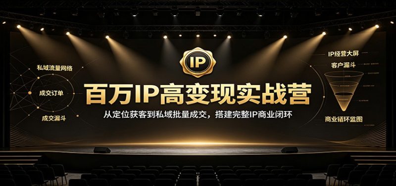 百万IP高变现实战营:从定位获客到私域批量成交,搭建完整IP商业闭环-紫橙项目网