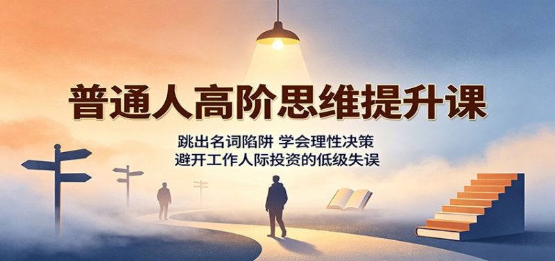 普通人高阶思维提升课:跳出名词陷阱,学会理性决策,避开工作人际投资的低级失误-紫橙项目网