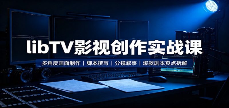 libTV影视创作实战课:多角度画面制作,脚本撰写,分镜叙事,爆款剧本爽点拆解-紫橙项目网