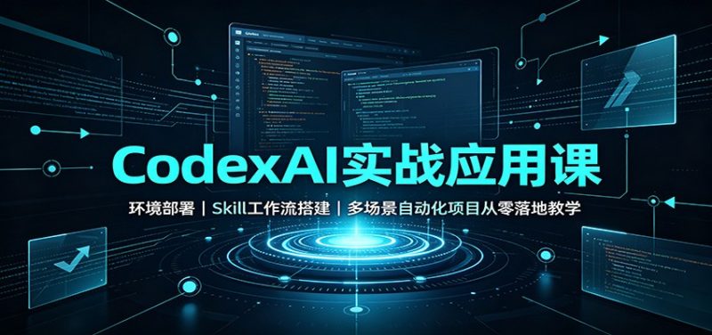 CodexAI实战应用课:环境部署Skill工作流搭建,多场景自动化项目从零落地教学-紫橙项目网
