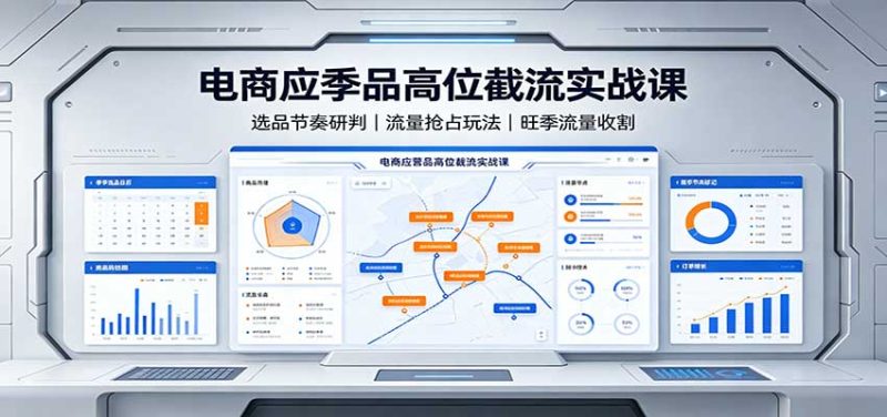电商应季品高位截流实战课:选品节奏研判,流量抢占玩法,旺季流量收割-紫橙项目网