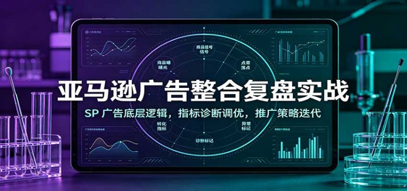 亚马逊广告整合复盘实战：SP广告底层逻辑，指标诊断调优，推广策略迭代-紫橙项目网