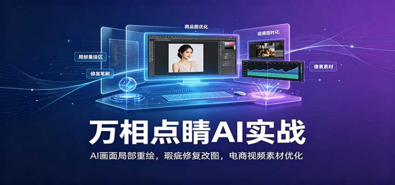 万相点睛AI实战:AI画面局部重绘,瑕疵修复改图,电商视频素材优化-紫橙项目网