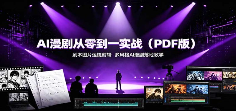 AI漫剧从零到一实战:剧本图片运镜剪辑,多风格AI漫剧落地教学-紫橙项目网