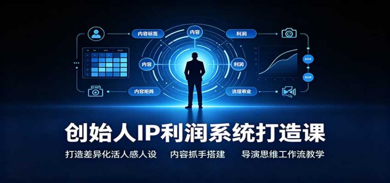 创始人IP利润系统打造课:打造差异化活人感人设,内容抓手搭建,导演思维工作流教学-紫橙项目网