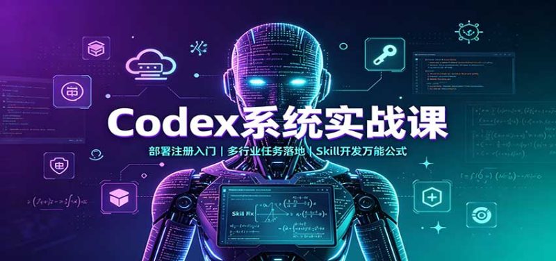 Codex系统实战课:部署注册入门,多行业任务落地,Skill开发万能公式-紫橙项目网