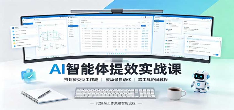 AI智能体提效实战课:搭建多类型工作流,多场景自动化,跨工具协同教程-紫橙项目网