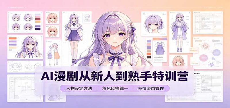AI漫剧从新人到熟手特训营:剧本分镜创作,提示词模板,人物设定与工具资源-紫橙项目网