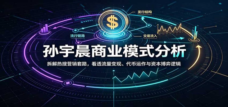 孙宇晨商业模式分析：拆解热搜营销套路，看透流量变现、代币运作与资本博弈逻辑-紫橙项目网