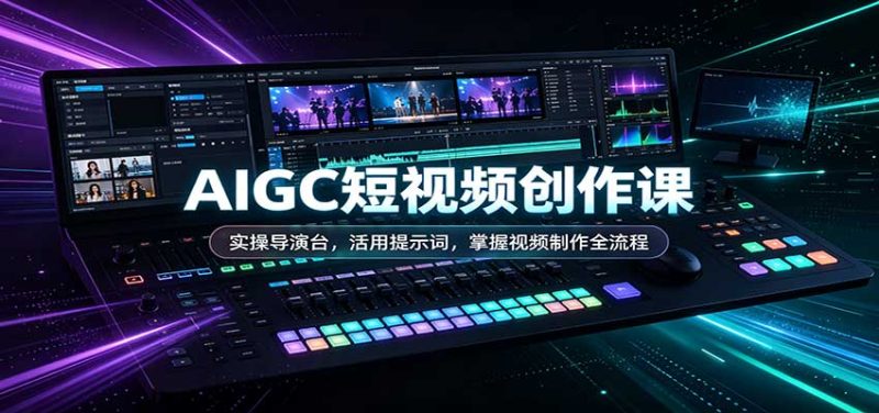 AIGC短视频创作课:实操导演台,活用提示词,掌握视频制作全流程 - 福缘网