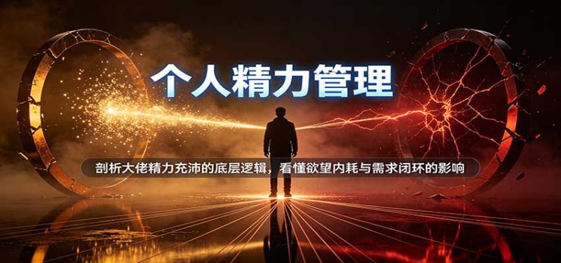 个人精力管理:剖析大佬精力充沛的底层逻辑,看懂欲望内耗与需求闭环的影响-紫橙项目网