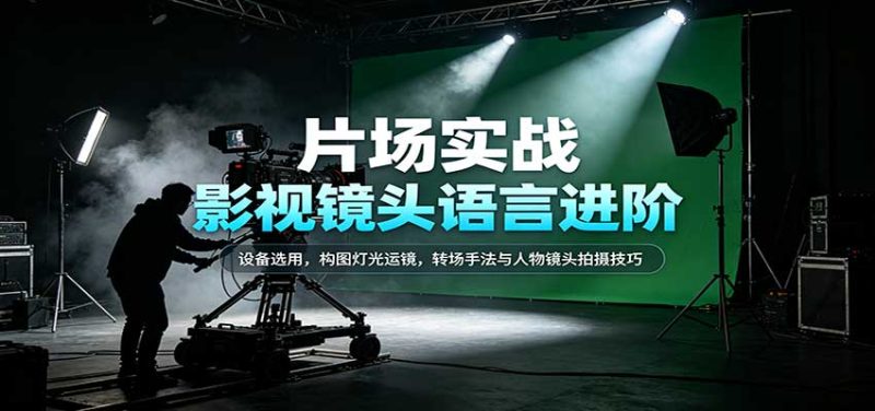 影视镜头语言进阶:设备选用,构图灯光运镜,转场手法与人物镜头拍摄技巧-紫橙项目网