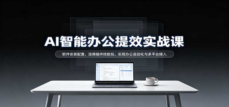 AI智能办公提效实战课:软件安装配置,活用插件技能包,实现办公自动化与多平台接入-紫橙项目网