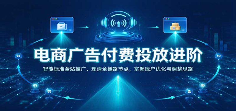 电商广告付费投放进阶:智能标准全站推广,理清全链路节点,掌握账户优化与调整思路-紫橙项目网