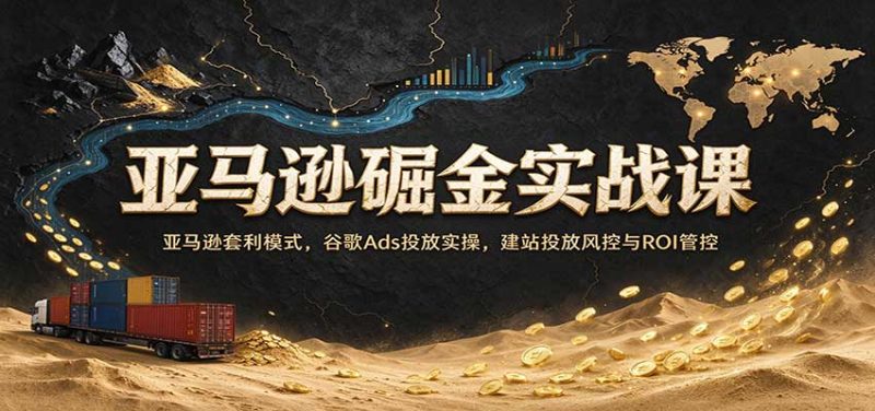 亚马逊掘金实战课:亚马逊套利模式,谷歌Ads投放实操,建站投放风控与ROI管控-紫橙项目网