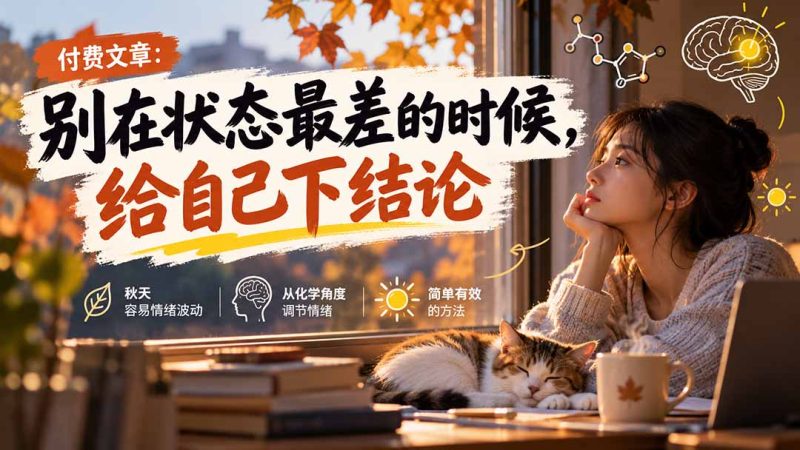 【无水印】某付费文章:别在状态最差的时候,给自己下结论-紫橙项目网