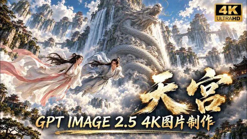 【无水印】GPT Image 2.5实测!4K到底多清楚?皮肤、手指、修图与天宫场景全面测试-紫橙项目网