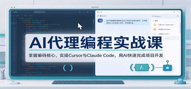 AI代理编程实战课:掌握编码核心,实操Cursor与Claude Code,用AI快速完成项目开发-紫橙项目网