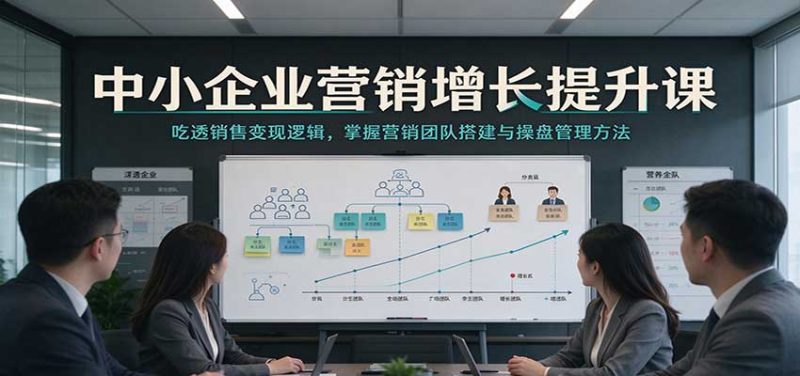 中小企业营销增长提升课:吃透销售变现逻辑,掌握营销团队搭建与操盘管理方法-紫橙项目网