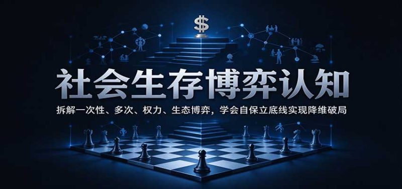 社会生存博弈认知:拆解一次性、多次、权力、生态博弈,学会自保立底线实现降维破局 - 福缘网