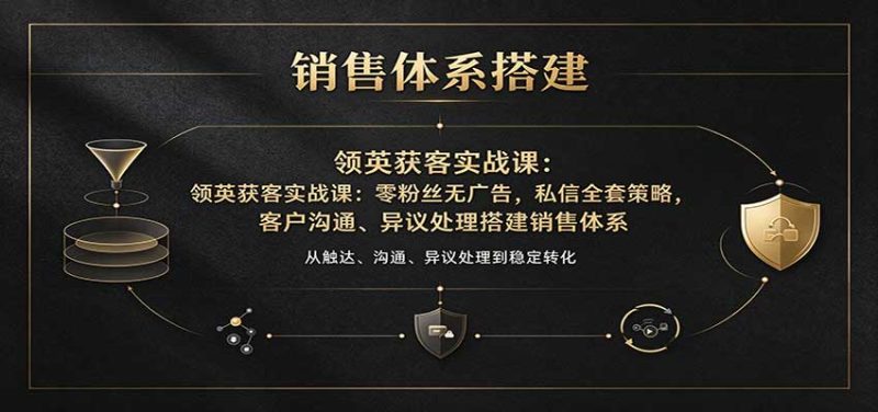 领英获客实战课：零粉丝无广告，私信全套策略，客户沟通、异议处理搭建销售体系-紫橙项目网