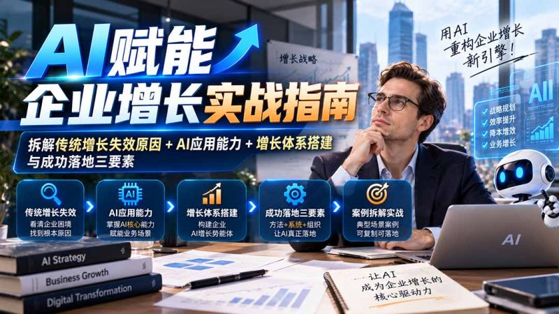 【无水印】AI赋能企业增长实战指南：拆解传统增长失效原因+AI应用能力+增长体系搭建与成功落地三要素-紫橙项目网