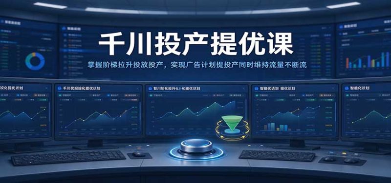 千川投产提优课：掌握阶梯拉升投放投产，实现广告计划提投产同时维持流量不断流-紫橙项目网
