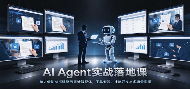 AI Agent实战落地课：单人借助AI搭建财务审计智能体，工具安装、技能开发与多场景实操-紫橙项目网