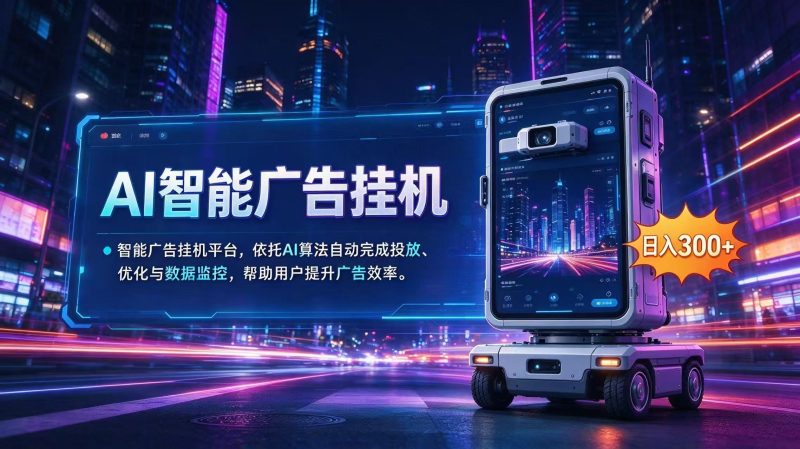 AI 智能广告挂机｜AI 自动运行，轻松托管广告任务-紫橙项目网