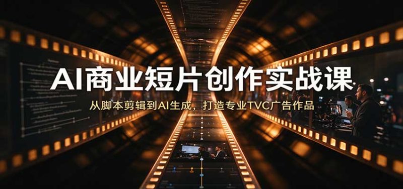 AI商业短片创作实战课:从脚本剪辑到AI生成,打造专业TVC广告作品-紫橙项目网