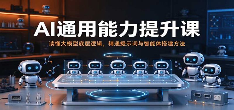 AI通用能力提升课:读懂大模型底层逻辑,精通提示词与智能体搭建方法-紫橙项目网