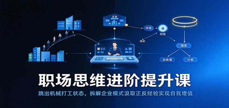 职场思维进阶提升:跳出机械打工状态,拆解企业模式汲取正反经验实现自我增值-紫橙项目网