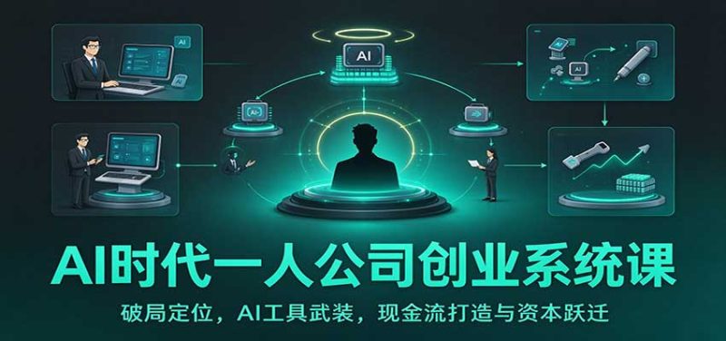 AI时代一人公司创业系统课:破局定位,AI工具武装,现金流打造与资本跃迁-紫橙项目网