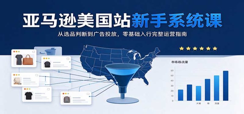 亚马逊美国站新手系统课:从选品判断到广告投放,零基础入行完整运营指南-紫橙项目网