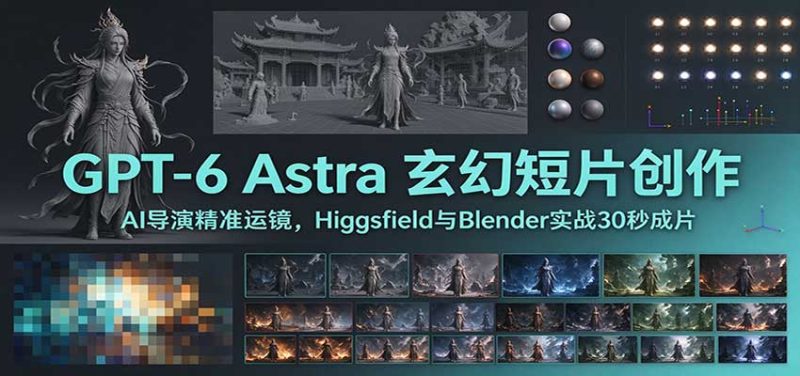 GPT-6 Astra 玄幻短片创作:AI导演精准运镜,Higgsfield与Blender实战30秒成片-紫橙项目网